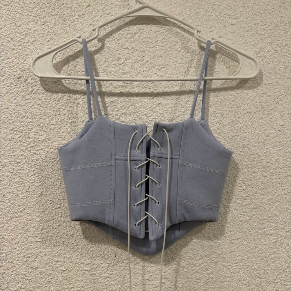 Nike Sky Blue Cropped Top - Picture 2 of 2